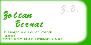 zoltan bernat business card